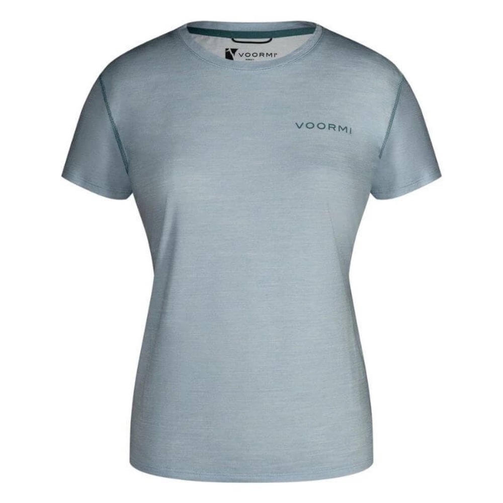 voormi women’s short sleeve tech tee in tourmaline